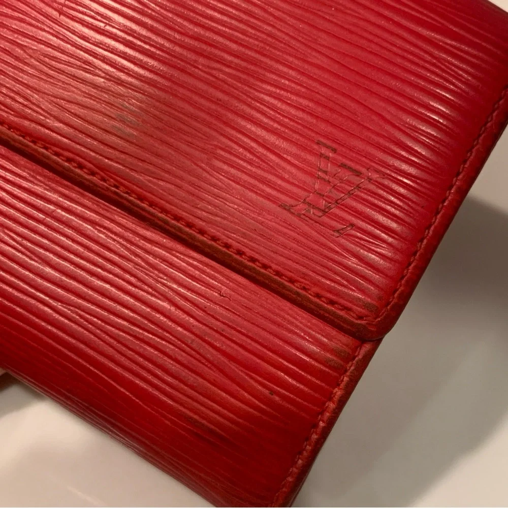 Louis Vuitton Red Epi Leather Bifold Wallet